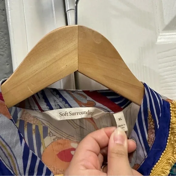 Soft Surroundings Tory Tunic Multi Color Top Size XL - Picture 4 of 6